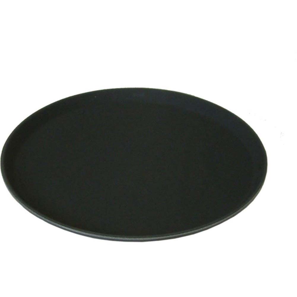 11" Round Black Non Slip Tray