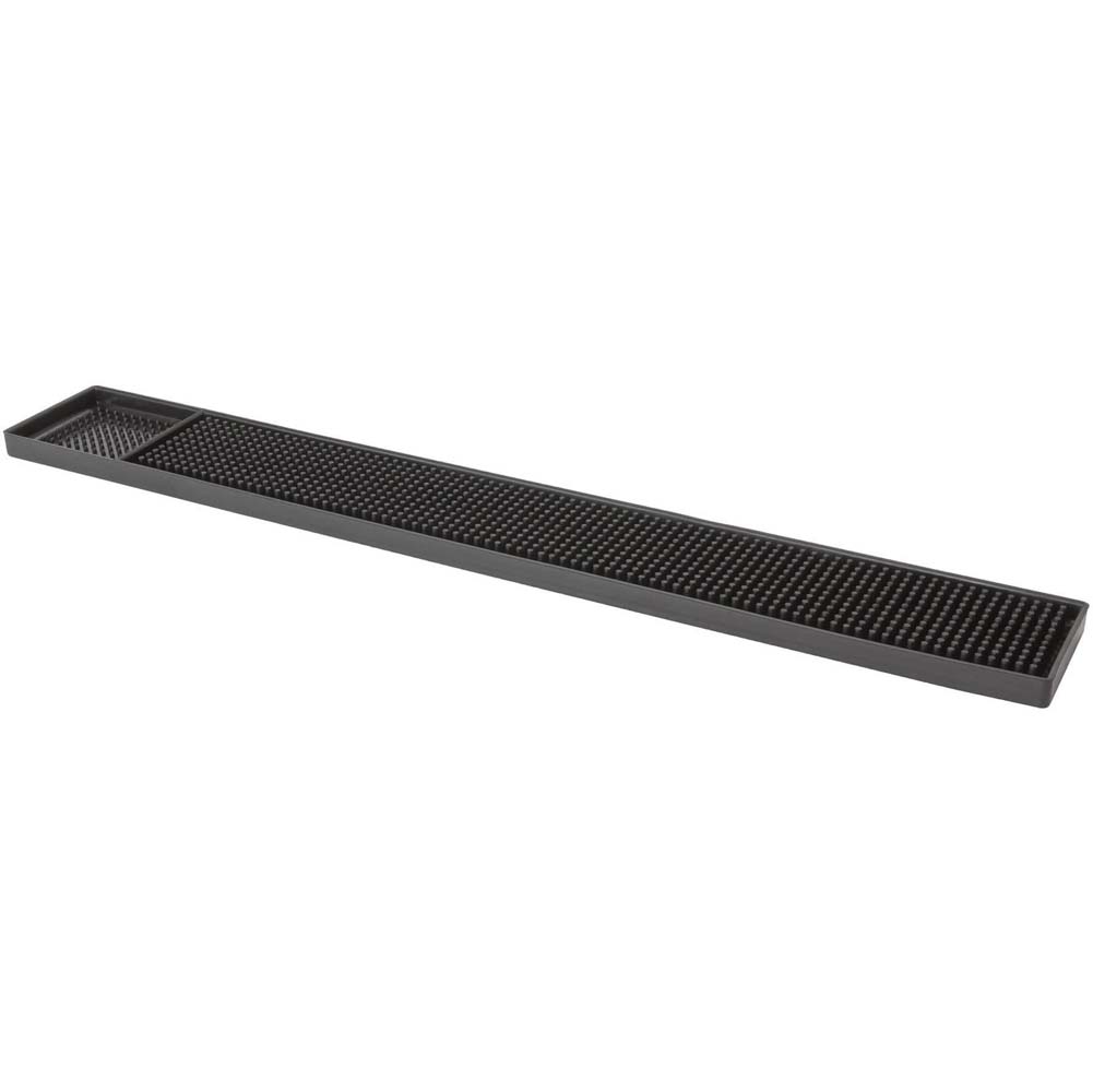 Deluxe Black Rubber Bar Mat 24 x 3"