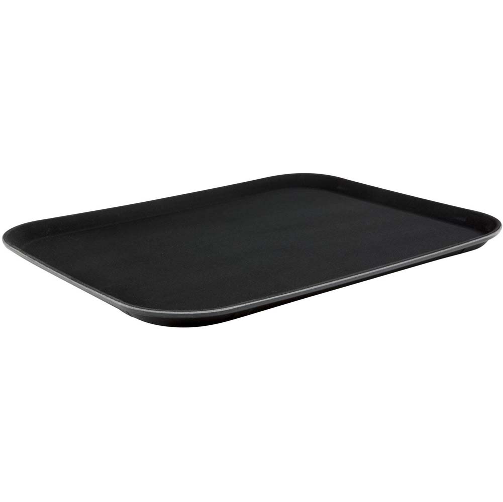 14 x 18" Rectangular Black Non Slip Tray 
