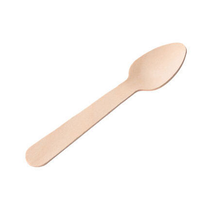Birch Wood Teaspoon 4.25" 11cm