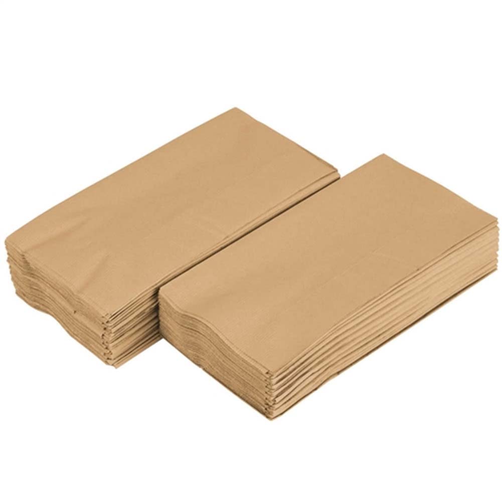 40cm  Airlaid Mocha Napkins 8 Fold (500)